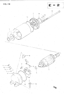 GSX500 Стартерный мотор
