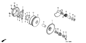 SA50 Drive face /  kick starter spindle