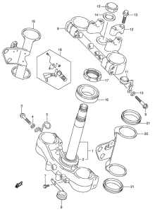 DR-Z400 Кронштейн передней вилки