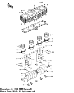 KZ650 Cylinders / pistons / crankshaft