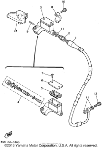 WR250Z Главный тормозной цилиндр