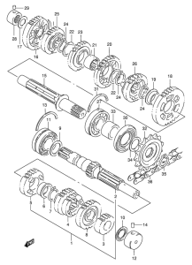 GSX-R400 Трансмиссия