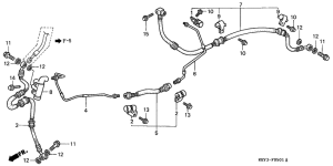 FES150 Шланги и трубки заднего тормоза