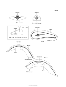 VN2000 Decals (Black / blue)(Jaf)