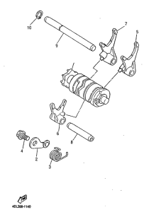 TZR125RR Shift cam. fork