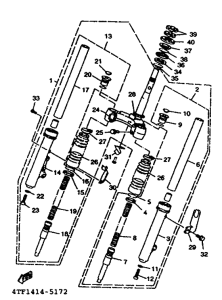 XC125TR Вилка передней оси