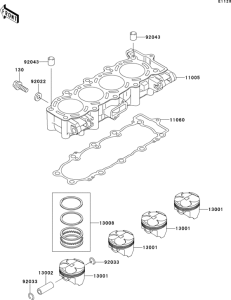 ZX600 Цилиндр и поршни