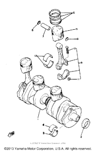 XJ550RH Crankshaft-piston