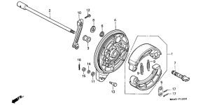 VT1100C Задний тормоз