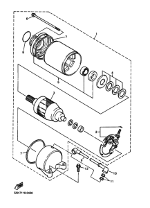 YZF600R YZF600RP Стартерный мотор