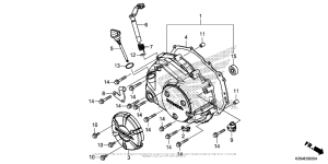 MSX125 Крышка картера правая