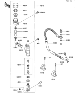 KX500 Задний тормозной цилиндр