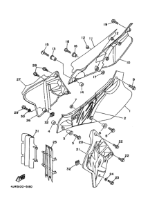 WR250Z Боковые обтекатели