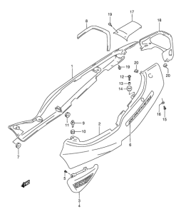 GSF1200S Обтекатель задний