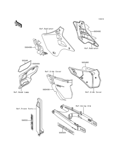 KDX125 Decal(blue)(kdx125-a2)