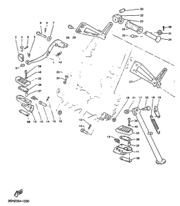 TDR125R Footrest  /  side stand