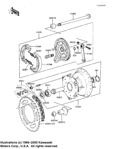 KDX80 Rear hub / brake / chain