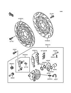 ZR750 Передний тормоз