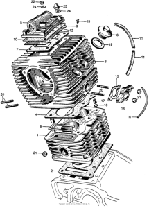 CB92 Цилиндр и головка цилиндра