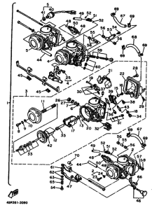 XJ600S XJ600SD Carburetor assy