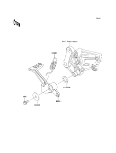 EX250 Педаль тормоза