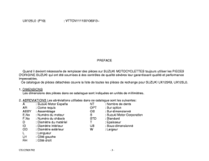 UX125 Catalog preface