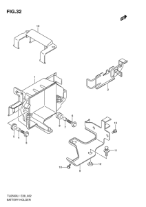 TU250 Аккумулятор holder