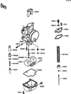 KR250 Карбюратор в разборе
