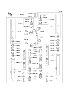 KX100 Передняя вилка