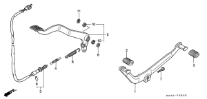 VT1100C2 Brake pedal assy