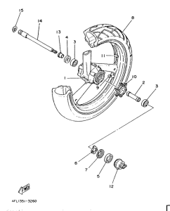 TZR125 Переднее колесо
