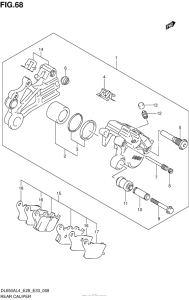 DL650 (ABS) Задний суппорт