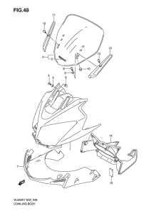 DL650 (ABS) Cowling body