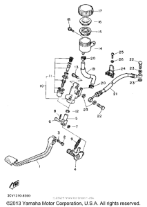 FJ1200DC Задний торм цилиндр