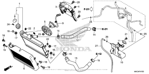 CMX500 Радиатор