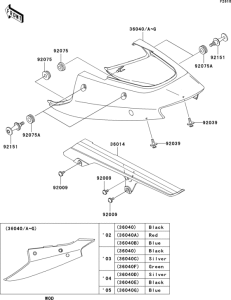 ZX1200 Боковые обтекатели