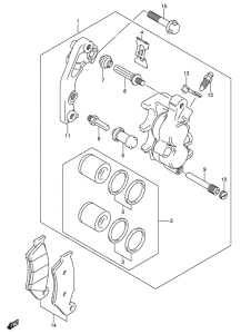 RM250 Передний суппорт
