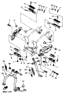 XJ600N Stand . footrest