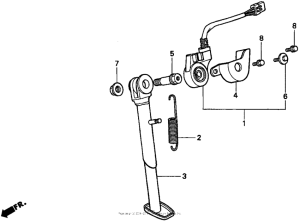 XR250L Подножка