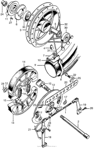 CB450 Переднее колесо