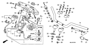 CB1300 Handle pipe / top bridge