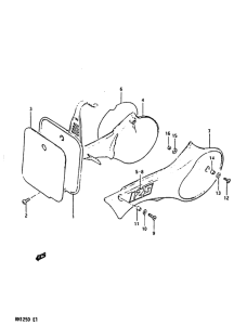 RM125 Обтекатель задний