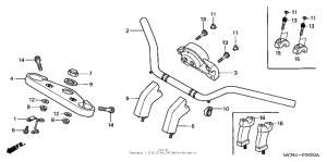 VTX1800F3 Handlebar + top bridge