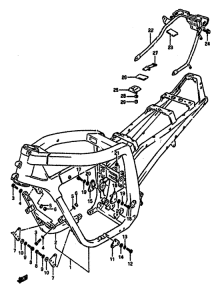 GSX-R1100 Frame comp