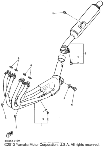 FZR600RF Выхлопная система