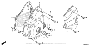 CB300F Крышка картера левая