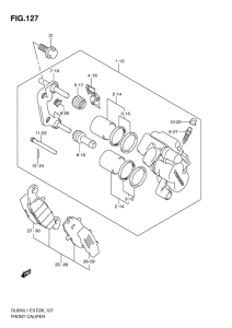 DL650 (ABS) Передний суппорт