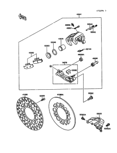 KX125 Задний тормоз