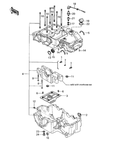 KZ1000 Картер двигателя