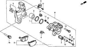 VT1100T Задний суппорт